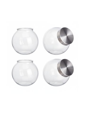 relaxdays 4x Bonbongläser in Transparent - 1,5 L