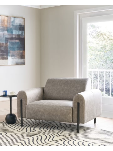 Beliani Sessel ASKIM in Grau/Schwarz - (W) 123 x (H) 79 x (L) 95 cm