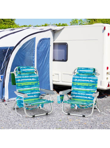 COSTWAY 2er Set Campingstuhl Strandstühle klappbar in Grün