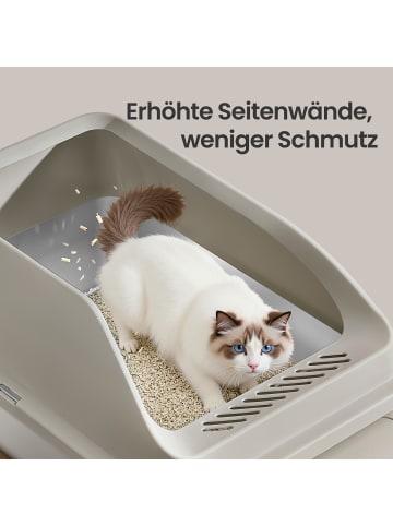 Feandrea Katzentoilette Boxal in Kaffeebraun - (B)62 x (H)30 x (T)42 cm