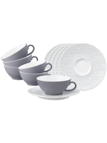Seltmann Weiden 6er Set Teetassen mit Untertassen Life Fashion 140 ml in Elegant Grey