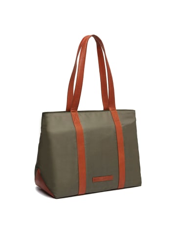 The Chesterfield Brand Otta Shopper Tasche Leder 40 cm Laptopfach in steel green
