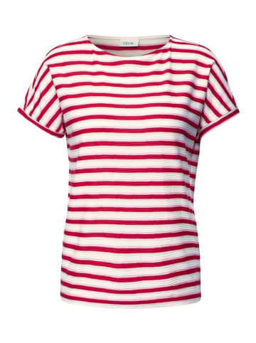 Cecil Gestreiftes Strukturshirt in Rot