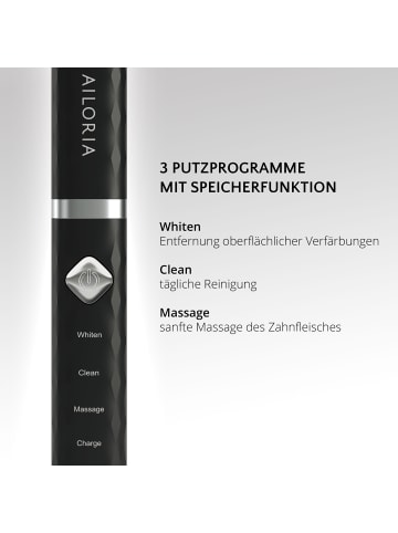 Ailoria FLASH TRAVEL USB-Schallzahnbürste in schwarz