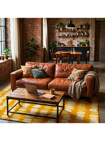 lola & moi Teppich Ice In Pumpkin in gelb