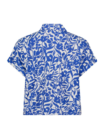 Betty Barclay Leinenbluse mit Kragen in Weiß/Blau