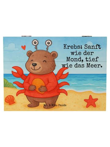 Mr. & Mrs. Panda Geschenkbox Krebs Astrologie Design mit Spruch in Weiß