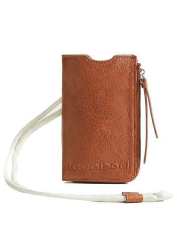 Desigual Mone Half Logo Rita - Handytasche 17 cm (black) in beige oscuro
