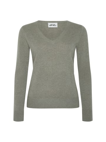 Style Republic Kaschmirpullover V-Neck in olive melange