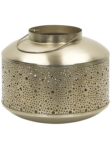 Beliani Laterne CORFU in Gold - (W) 26 x (H) 22 x (L) 26 cm