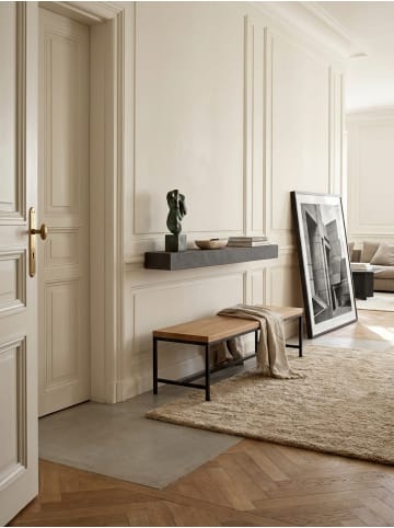 KADIMA DESIGN Wandregal 120x10x20cm Mango Massivholz/Steinoptik Hängeregal Modern