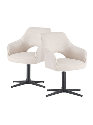 DUBI Möbel 2er-Set: Drehstuhl THOMAS-NOVA in Weiß - (B)57 x (H)85 x  (T)63 cm