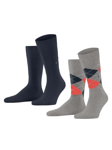 Burlington Socken 2er Pack in Grau (Lunar)