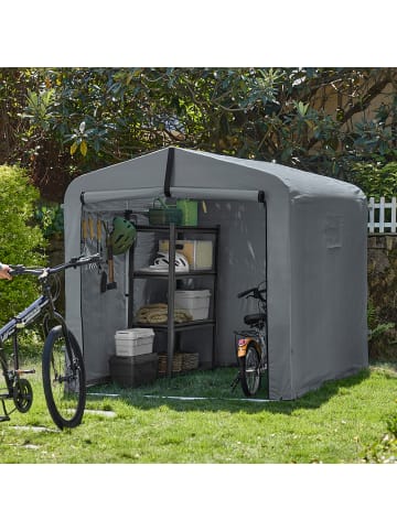 SoBuy Fahrradunterstand in Mattes Dunkelgrau - (W) 154 x (H) 165 x (L) 219 cm