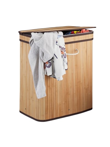 relaxdays 3 x Wäschekorb in Natur - (B)55 x (H)63 x (T)35 cm