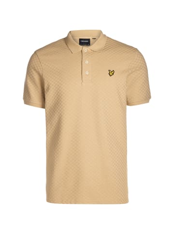 Lyle & Scott Poloshirt Grid Texture in khaki