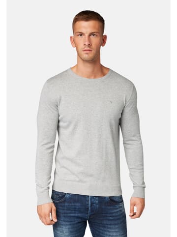 Tom Tailor Tom Tailor Pullover Strickpullover Basic R-Neck in hellgrau