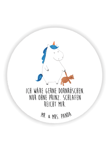 Mr. & Mrs. Panda Kühlschrankmagnet Einhorn Teddy mit Spruch in Weiß