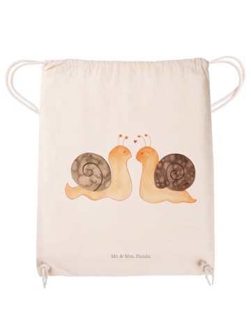 Mr. & Mrs. Panda Tasche Schnecken Liebe ohne Spruch in Creme