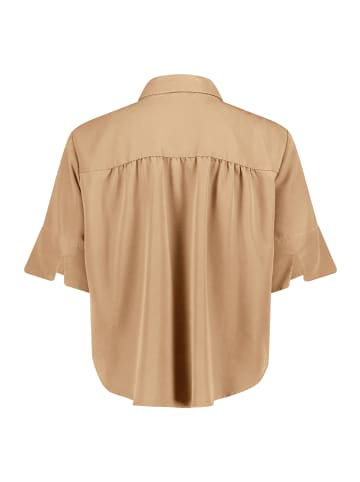 BETTY & CO Hemdbluse mit aufgesetzten Taschen in Ocker
