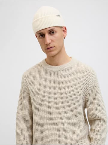 Jack & Jones Strickmütze in Antique White