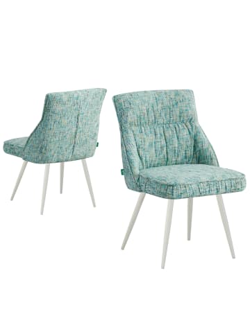 DUBI Möbel 2er-Set: Drehstuhl MELINA in Türkis - (B)49 x (H)83 x  (T)62 cm