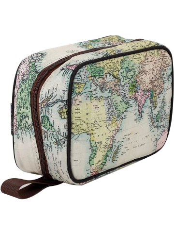 i-Total Kosmetiktasche Reisetasche Damen Herren wasserdicht Haken alte Karte