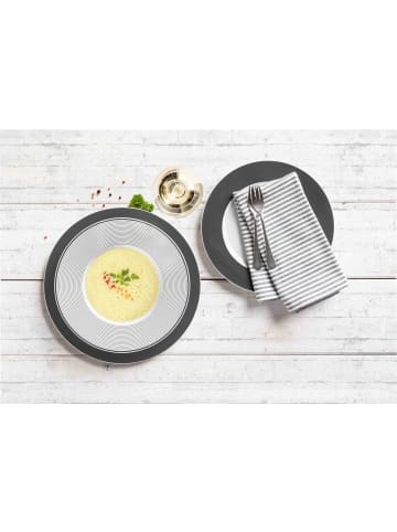 Seltmann Weiden 6er Set Frühstücksteller No Limits Moments ø 24 cm weiß-grau in weiß-grau