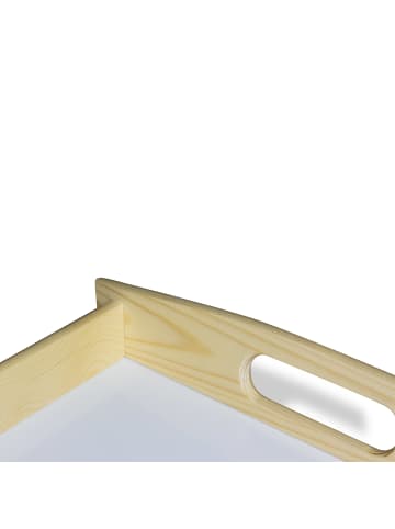 Mr. & Mrs. Panda tablett für bett Hund Dame mit Spruch in Weiß