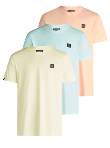 riverso  T-Shirt riverso Tshirt Herren Regular Fit RIVGino 3er Set in Mehrfarbig