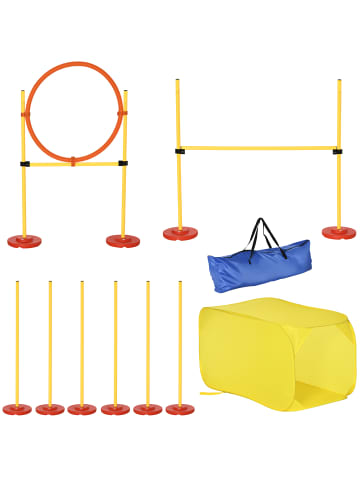 Pawhut Hunde Agility Set Gelb ABS+PE+Polyester