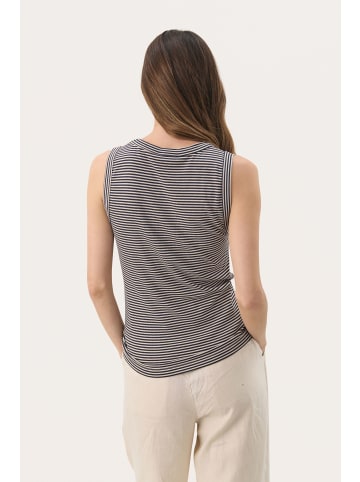 PART TWO Jerseytop NikkiaPW Gerade Passform in French Oak and Navy Stripe
