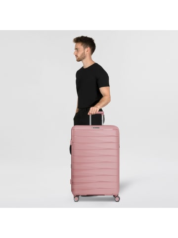 Franky London 4 Rollen Trolley L 74 cm mit Dehnfalte rose