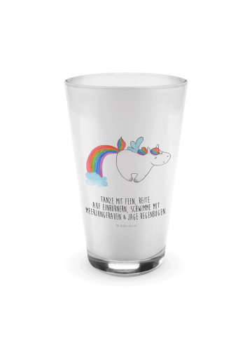 Mr. & Mrs. Panda Blümchentailglas Einhorn Fliegendes Pferd mit Spruch in Transparent