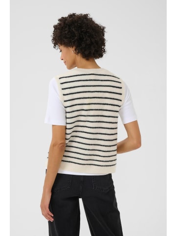 PART TWO Strickweste PimiraPW Gerade Passform in Eggnog/Navy Stripe