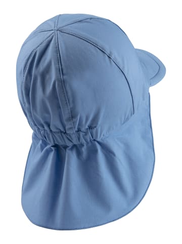 Sterntaler Schirmmütze mit Nackenschutz uni in samtblau