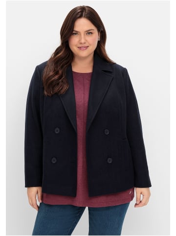 sheego Kurze, gefütterte Cabanjacke in tiefblau