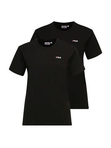 Fila T-Shirt 2er Pack in Schwarz (Black)