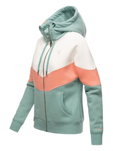 Navahoo Kapuzensweatjacke Honigperle in Dusty Mint Melange