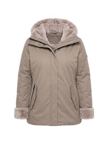 Ulla Popken Funktionsjacke in dunkles taupe