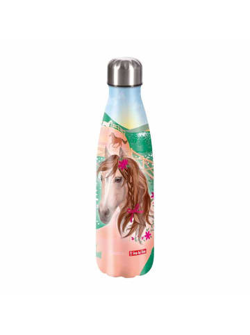 Step by Step Isolierte Edelstahl-Trinkflasche Horse Lima in blau