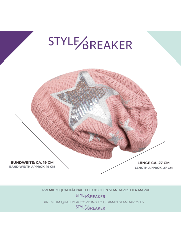 styleBREAKER Strick Beanie Mütze in Schwarz