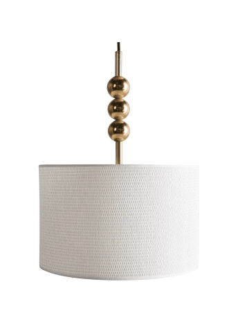 Beliani Pendelleuchten LOKY in Messing/Weiß - (W) 35 x (H) 203 x (L) 35 cm