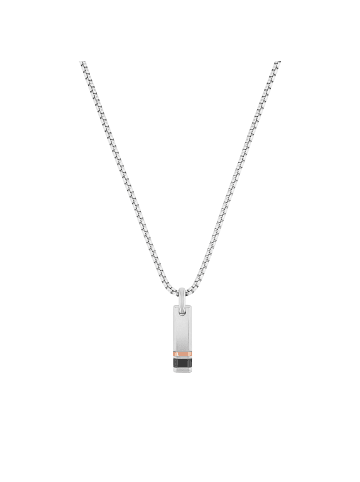 s.Oliver Kette mit Anhänger Edelstahl, IP Grau+Rose in Bicolor
