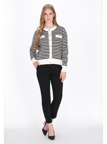 DreiMaster Women Cardigan in black offwhite