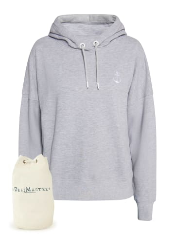 DreiMaster Maritim Kapuzenpullover + Shopping Bag - Set in Grau Melange