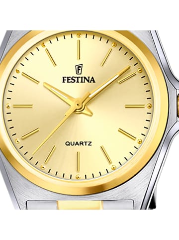 Festina Analog-Armbanduhr Festina Klassik silber, gold mittel (ca. 31mm)