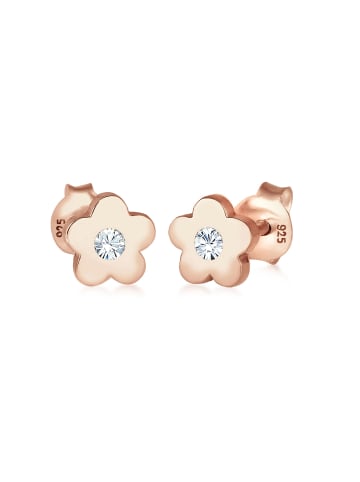 Elli Ohrringe 925 Sterling Silber Blume in Rosegold