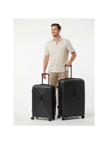 Redolz Essentials 14 4-Rollen Kofferset M+L mit Dehnfalte black metallic