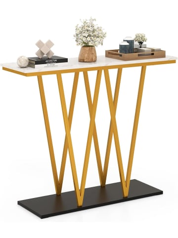 COSTWAY Konsolentisch 100cm in Weiß